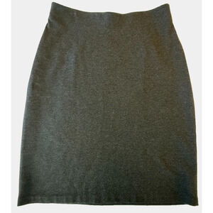 Philosophy Womens Skirt Straight Pencil Knee Length Gray Back Gold Zip Size 10